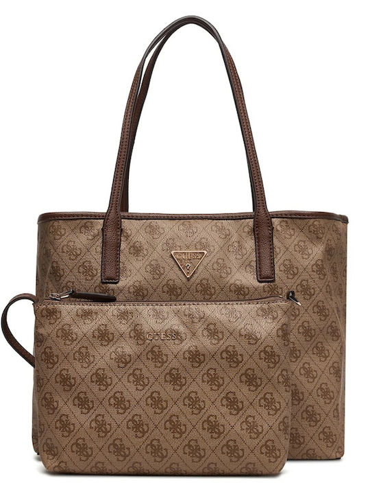 Guess Victtoria Women's Tote Handbag Brown