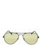 Ray Ban Unisex Sunglasses with Silver Metallic Frame and Yellow Lens RB3925 004 R6