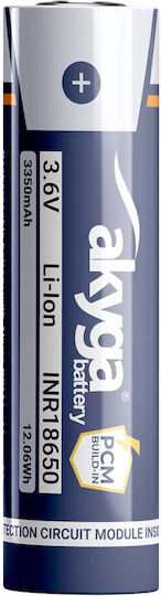 Li-ion Inr18650 Battery Akyga Aky2462 3.6v 3350mah Protection