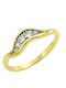 Damentagring mit Zirkon aus 9K Gold