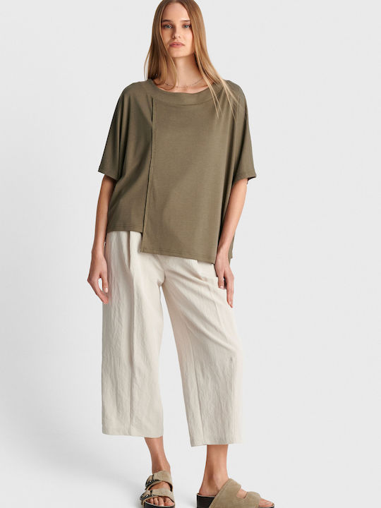 Women's Short Sleeve Blouse Green
