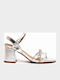 Damen Sandalen Silber