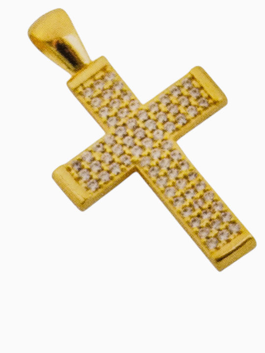 Vergoldeter Kreuz K14 Zirkon Gewicht 2.30gr Vergoldeter Kreuz K14 Zirkon Gewicht 2.30gr