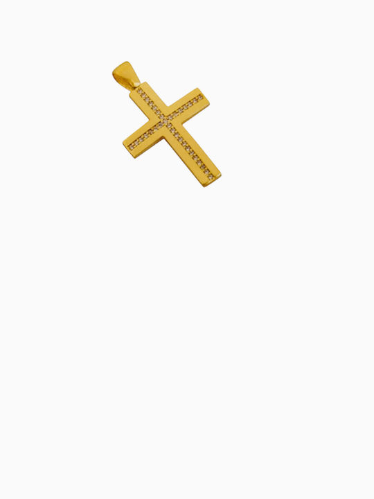Gold Cross 14K Zircon Weight 2.30gr