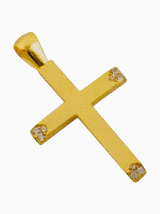 Gold Kreuz K14 Zirkon Gewicht 1.90gr
