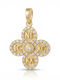 Kiriakos Gofas Women's Gold Cross 14K Double Sided Without Chain