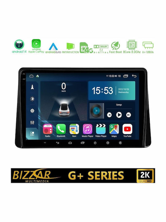 Bizzar Car Audio System for Mitsubishi Eclipse Cross 2018-2023 Bluetooth USB WiFi GPS Apple CarPlay Android Auto with 9" Touch Screen
