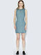 Sommer Mini Damenkleid Denim Blau