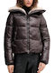 Women's Jacket for Winter Brown Black