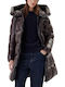 Women's Jacket for Winter Brown Black