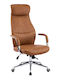 Pakketo Ferka Executive Office Chair With Recline And Adjustable Arms Brown