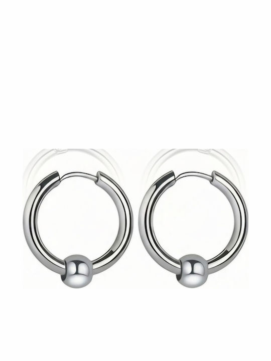 Sharks Bay Clothing Men's Steel Hoop Earrings