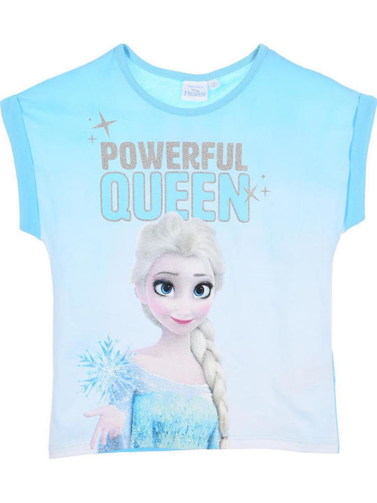Παιδική Μπλούζα Κοντομάνικη Γαλάζια Power Queen