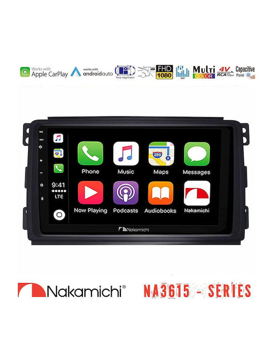 Nakamichi Auto-Audiosystem FürZwei Smart FürZwei 2007-2010 Bluetooth USB Eingebautes Wi-Fi GPS Apple CarPlay Android Auto Mit Touchscreen 9 Zoll