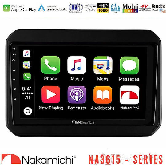 Nakamichi Ηχοσύστημα Αυτοκινήτου για Suzuki Ignis 2017 (Bluetooth/USB/WiFi/GPS/Apple-Carplay/Android-Auto) με Οθόνη Αφής 9"