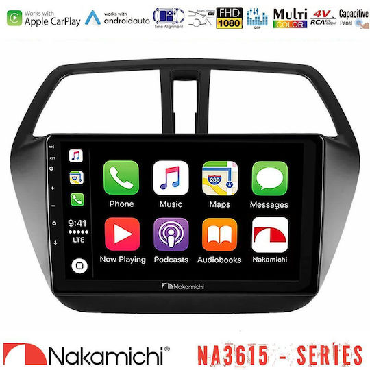 Nakamichi Ηχοσύστημα Αυτοκινήτου για Suzuki SX4 S-Cross 2013 (Bluetooth/USB/WiFi/GPS/Apple-Carplay/Android-Auto) με Οθόνη Αφής 9"