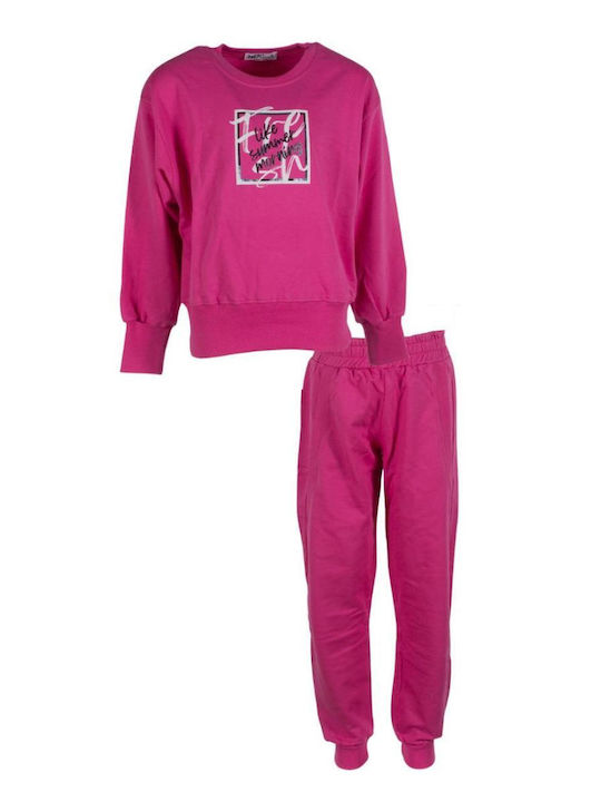 Nek Kids Wear Kids Sweatpants Set Fuchsia