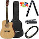 Harley Benton Ηλεκτροακουστική Κιθάρα D-120ce Nt Bundle