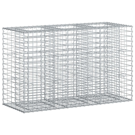 vidaXL Gabion Box Pentru Garduri De Grădină Din Oțel 130x50x80 Cm Argintiu