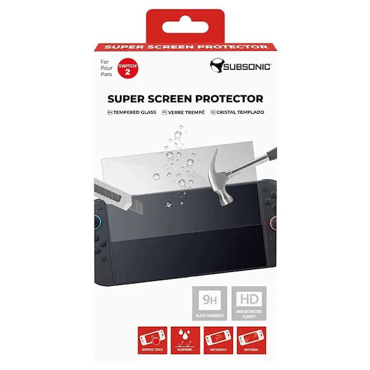 Subsonic Switch Super Screen Protector Tempered Glass 9h Hd Nintendo Switch 2 Oled New