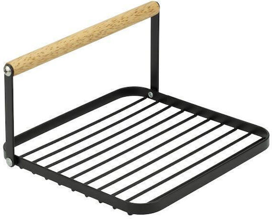 Culinaro Suport Pentru Șervețele De Masă Acasă Metal Lemn 19.4x18xh2.5cm Negru Mat