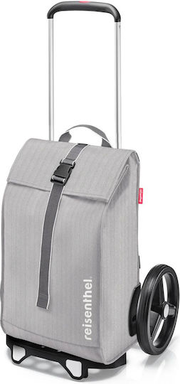 Fabric Foldable Gray Shopping Trolley 40lt