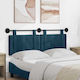 vidaXL Stoff-Kopfstütze für Bett Blau 150x55cm