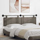 vidaXL Leather Gray Bed Headboard Pillow 170x55cm