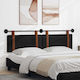 vidaXL Leather Bed Headboard Cushion Black 170x...