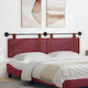 vidaXL Red Leather Bed Headboard Cushion 170x55cm