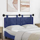 vidaXL Stoff-Kopfstütze für Betten Blau 150x55cm