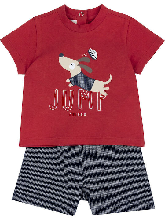 Kids Set with Shorts Summer 2 Pieces Red