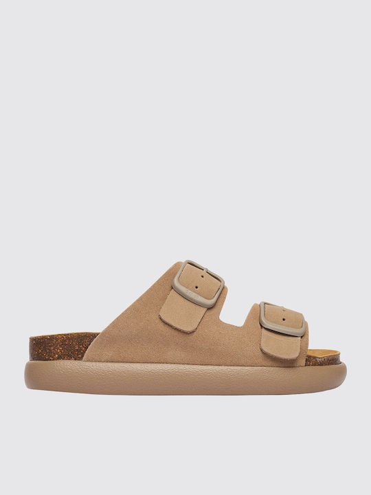 Noelle Leather Women's Sandals Beige