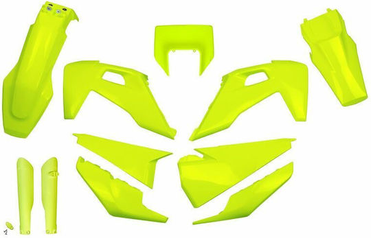 Ufo Kit of Plastics Hukit623f-dflu Mx Husqvarna Tc 250 22 Husqvarna Tc 125 22 Husqvarna Fc 450 22 Husqvarna Fc 350 22 Yellow