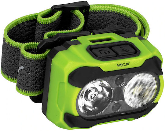 Vayox Rechargeable LED Head Flashlight IP44 with Maximum Brightness 600lm