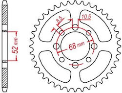 Γρανάζι Πίσω 42 Δόντια Suzuki Fb 50cc/kawasaki Max 100cc/zx 130cc/joy-r 125cc Sfr51215 Γρανάζι Πίσω 42 Δόντια Suzuki Fb 50cc/kawasaki Max 100cc/zx 130cc/joy-r 125cc Sfr51215