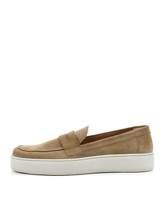Suede Ανδρικά Loafers σε Μπεζ Χρώμα