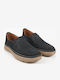 Leather Men's Moccasins In Blue Colour