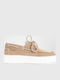 Suede Men's Loafers In Beige Colour