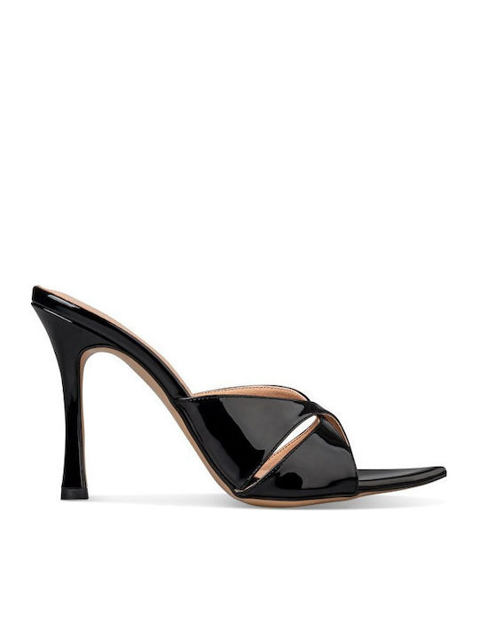 Mules with Thin Heel in Black Colour
