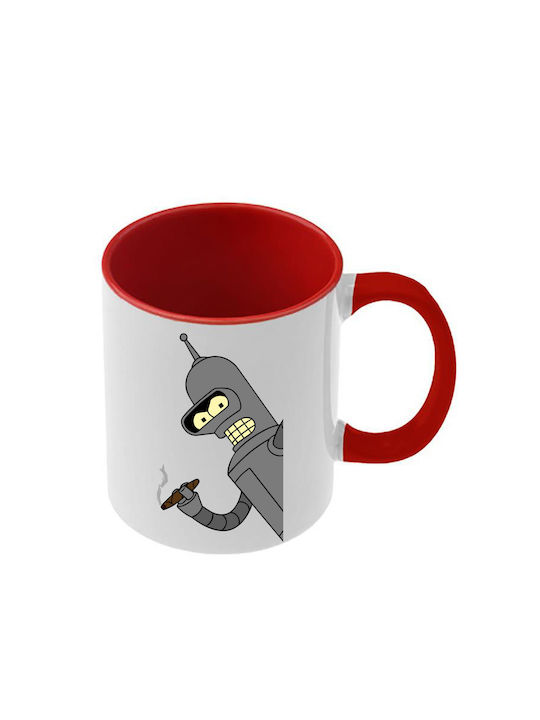 Futurama Tasse Rote Griff Innenseite