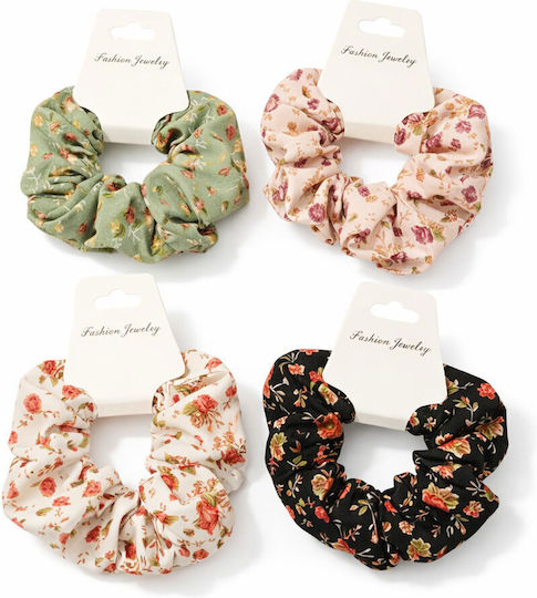 Elektrische Gitarren 12 Stück Samt Haargummis Floral Scrunchies Set A40005