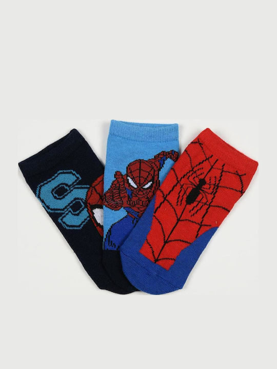 Superheroes Παιδικά Σοσόνια Μπλε 3 Ζευγάρια