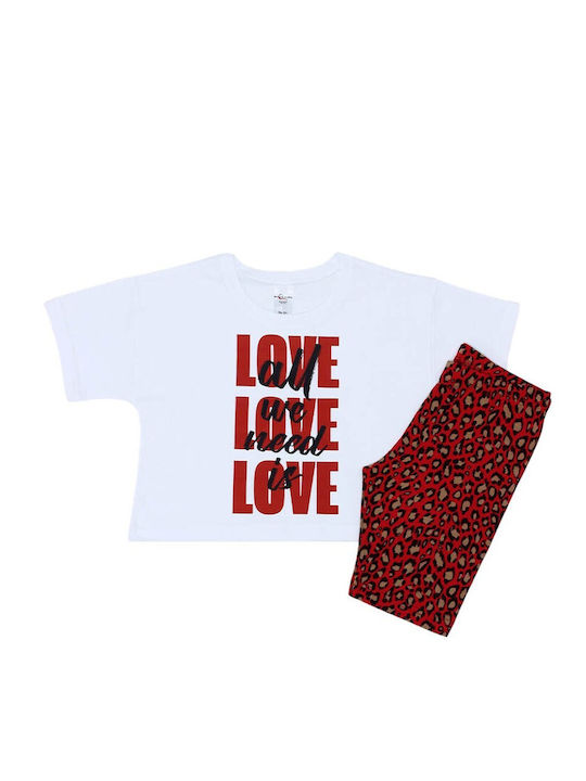 Kids Sweatpants Set Ecru
