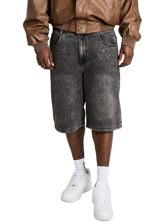 Grimey Baggy Ανδρική Βερμούδα Τζιν Μαύρο