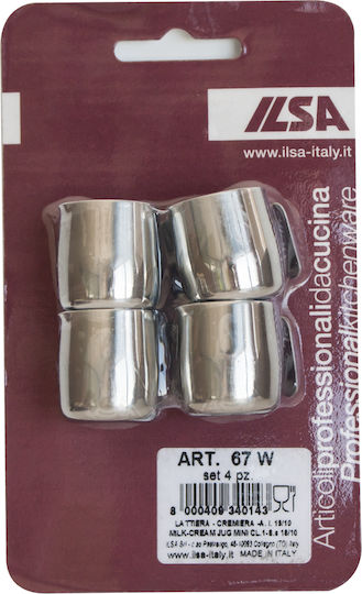 Set 4 Mini Recipientele Pentru Frișcă Ilsa 10ml Oțel Inoxidabil 18/10