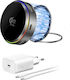 4Smarts Qi2 Wireless Charger 25W Power Delivery Gray Magsafe Charger Set With Cooling RGB