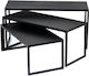 Set 3 Standuri Metalice De Prezentare Pentru Bufet Raki 25x12x10cm 28x12x12cm 30x12x15cm Negre
