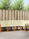 Corner Outdoor Sofa from Pallets with Cushions 249x130.5x73cm