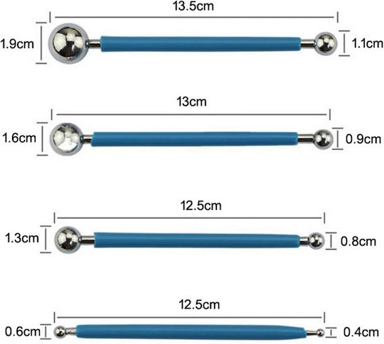 Shaping Tools Double Balls Set 4 Pieces